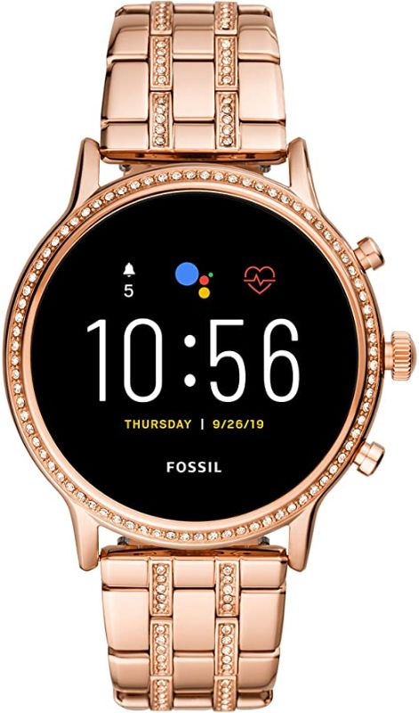 Photo 1 of Fossil Women's Gen 5E 42mm Stainless Steel Touchscreen Smartwatch with Speaker, Heart Rate, Contactless Payments and Smartphone Notifications
