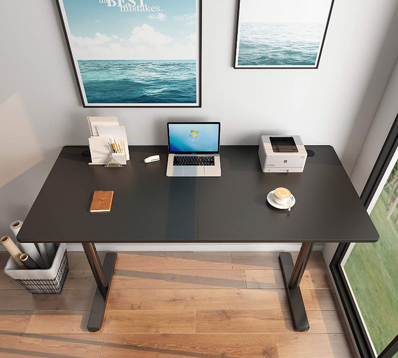 Photo 1 of 60 Inches Computer Desk, Manual Height Adjustable