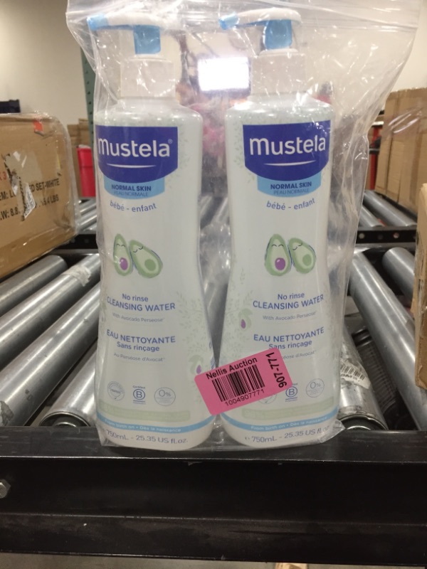 Photo 2 of MUSTELA BABY CLEANSING WATER - NO-RINSE MICELLAR WATER - WITH NATURAL AVOCADO & ALOE VERA - FOR BABY'S FACE, BODY & DIAPER - 2pk
