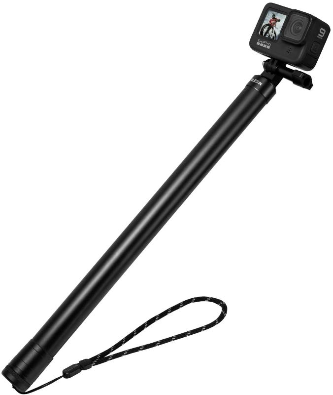 Photo 1 of TELESIN 118"/3 Meters Ultra Long Selfie Stick for GoPro Max Hero 10 9 8 7 6 5 4 3+, Insta 360 One R One X, DJI Osmo Action, Extendable 
