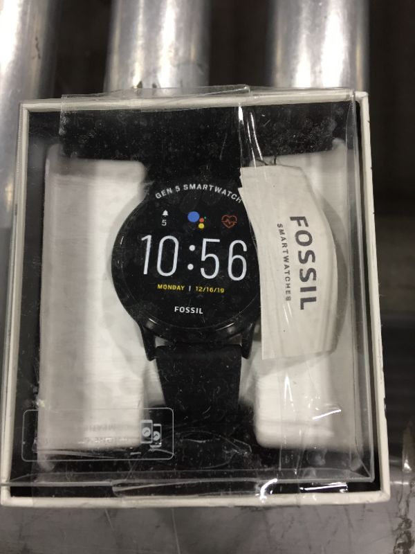 Photo 2 of Fossil Gen 5 Carlyle Stainless Steel Touchscreen Smartwatch with Speaker, Heart Rate, GPS, Contactless Payments, and Smartphone Notifications
