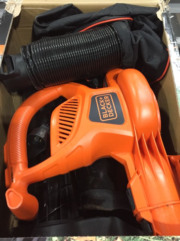 Photo 2 of BLACK+DECKER 3-in-1 Electric Leaf Blower, Leaf Vacuum, Mulcher (BEBL7000)
