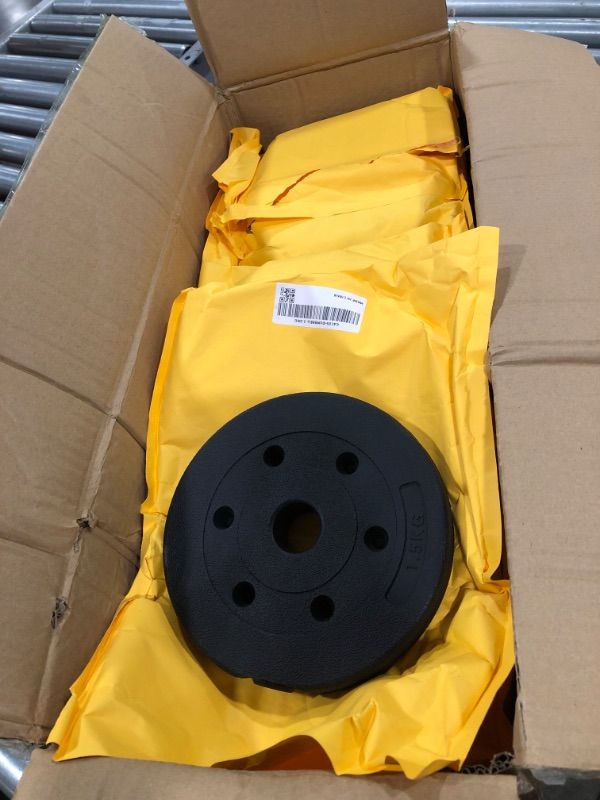 Photo 1 of 12pack| 1.5kg  Standard Weight Plates for Home Gym | 1 Inch PVC Weight Lifting Plate
