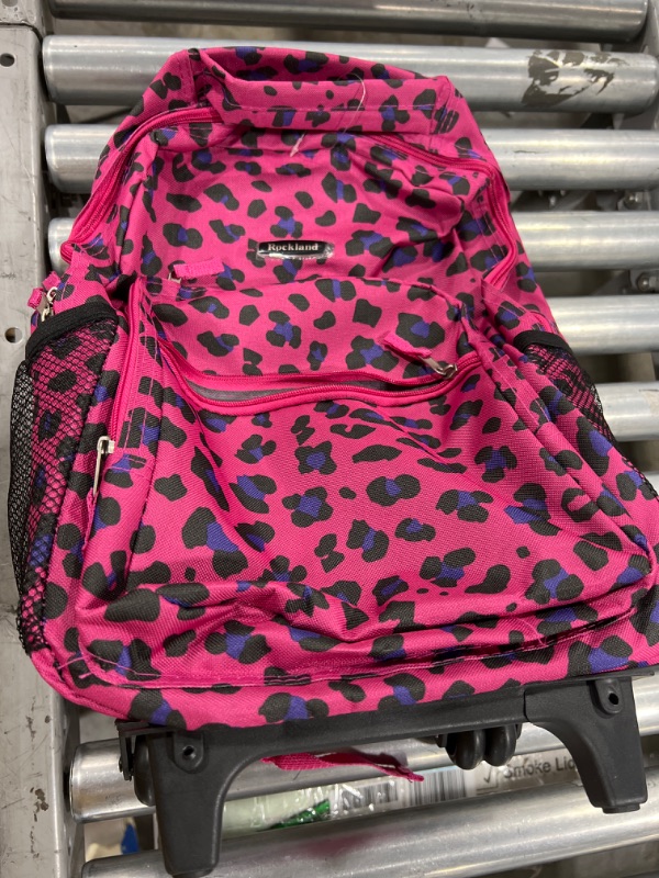 Photo 2 of 17" Rolling Backpack, Magentaleopard
