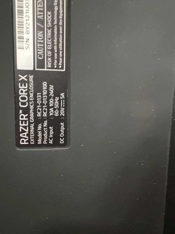 Photo 1 of RAZER Core X (Thunderbolt 3 External Graphics Enclosure)