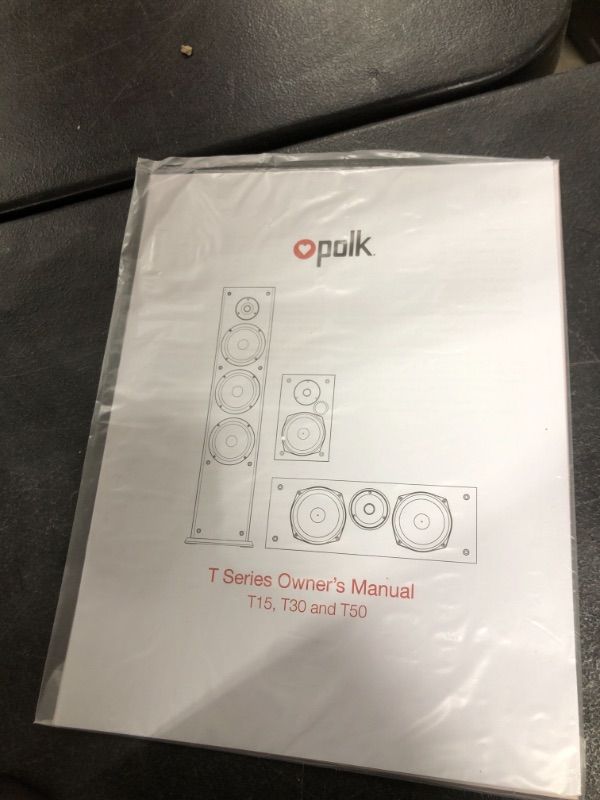 Photo 1 of POLK AUDIO T50 HOME THEATER AND MUSIC FLOOR STANDING TOWER SPEAKER (SINGLE, BLACK)
