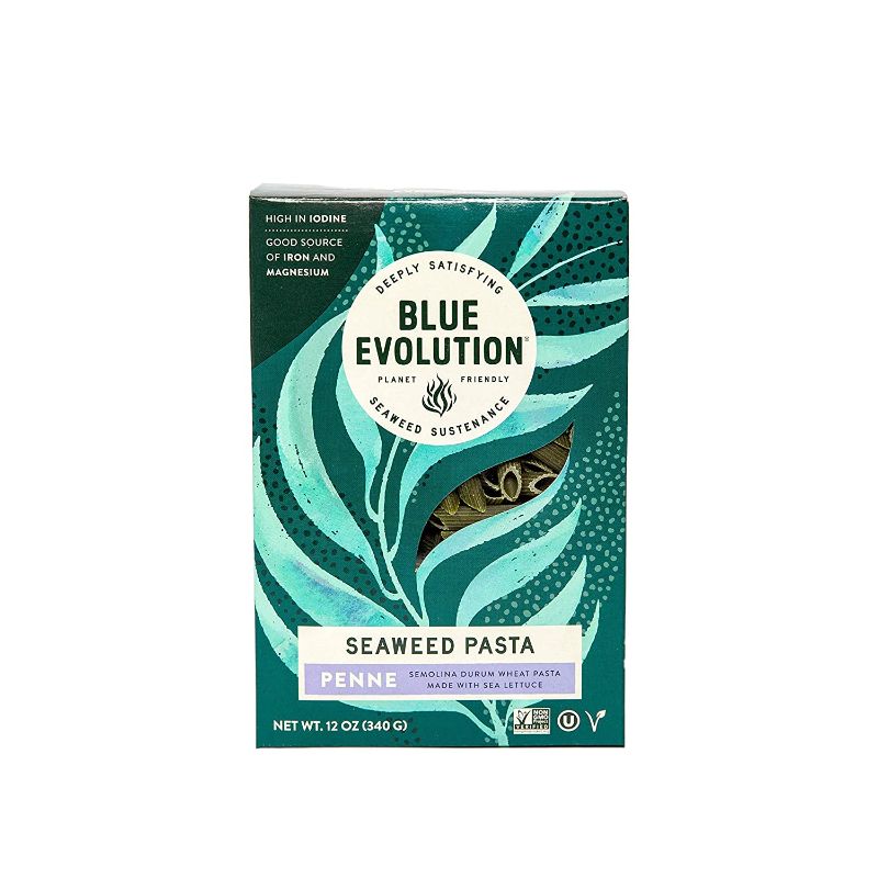 Photo 1 of Blue Evolution Seaweed Pasta, Nourishing Superfood Penne 
 bundle, Whole Food Vegan Pasta, 12 OZ (2 Pack of Each)
EXP: 1.17.2022