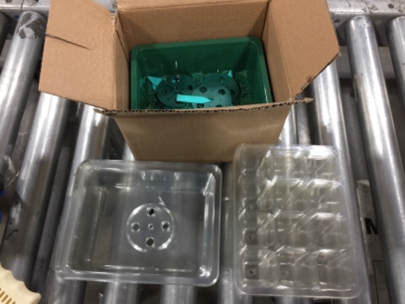 Photo 1 of 8 PACK clear plastic seeding starter trays with multiple watering and care layer. Tagging labels included