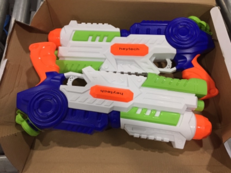 Photo 2 of Heytech 2 Pack Super Water Gun Blaster 1200CC High Capacity Soaker Squirt Toy
