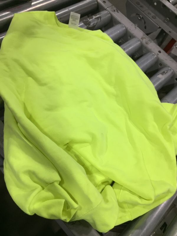 Photo 1 of HANES Neon Green Large Sweatshirt