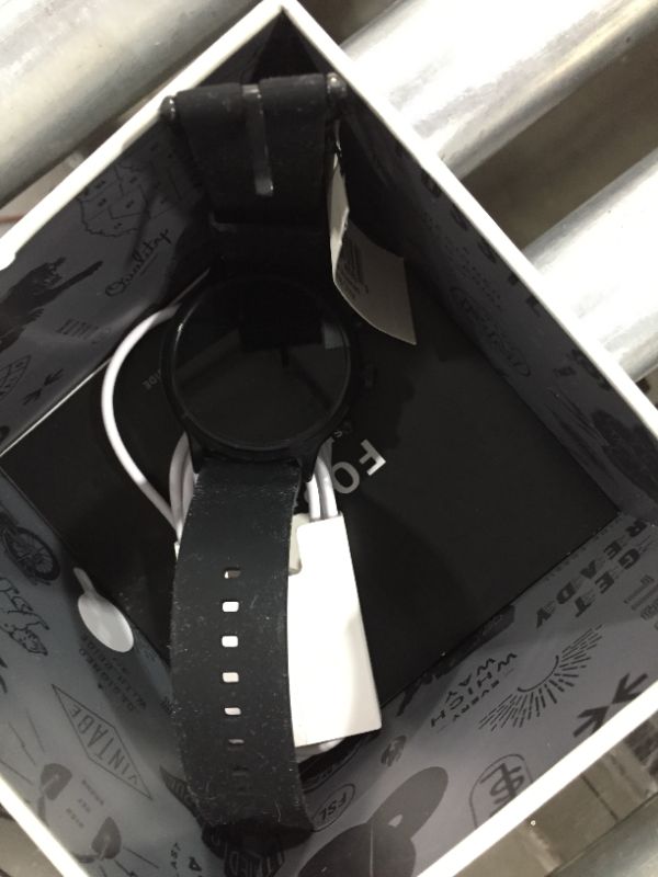 Photo 2 of Fossil Gen 5 Carlyle HR Black Silicone Band Smart Watch - FTW4025