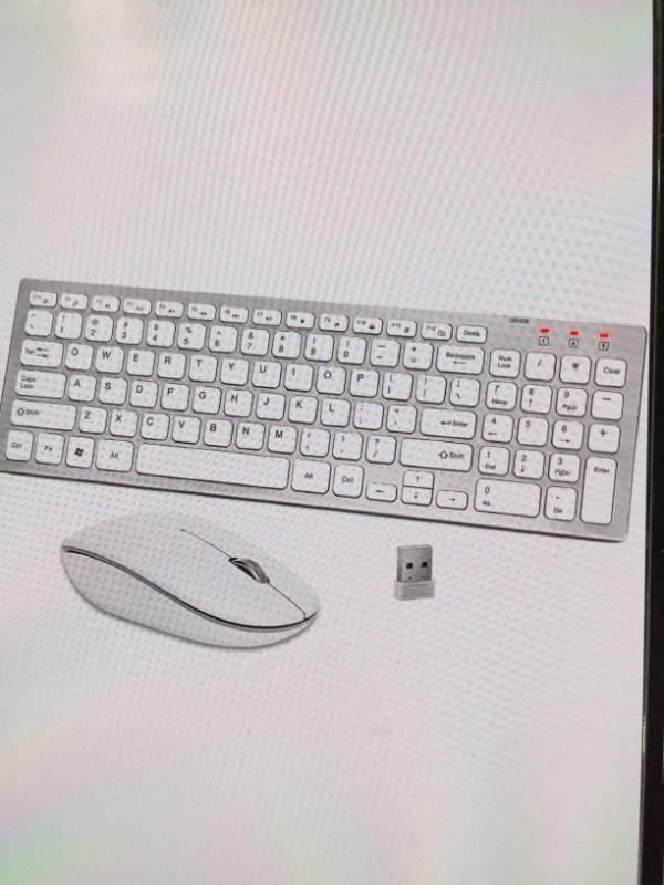 Photo 1 of Wireless keyboard and mouse combo-white 