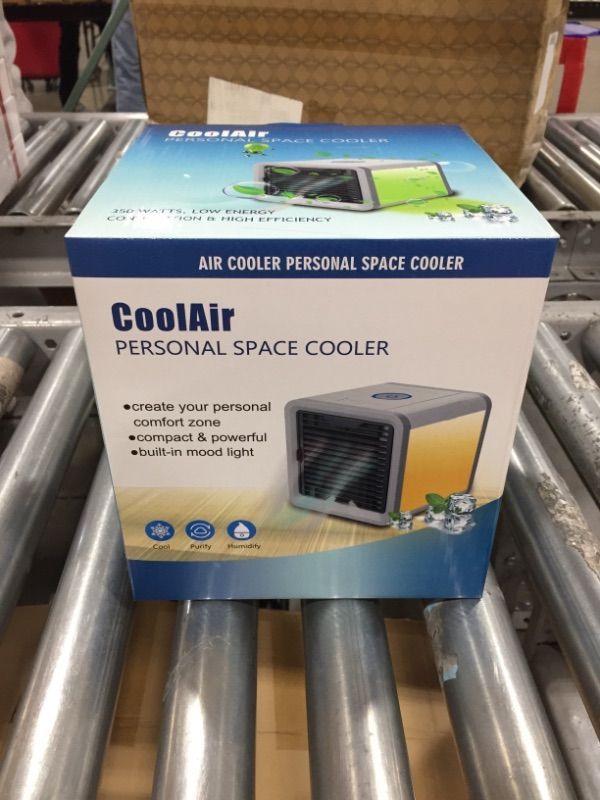 Photo 4 of 4 Pack --COOL AIR-- Personal Air Conditioner for Office Desk, Small Portable AC Air Conditioner- Compact & Powerful- Built In Mood Light-- COOL--PURIFY--HUMIDIFY 