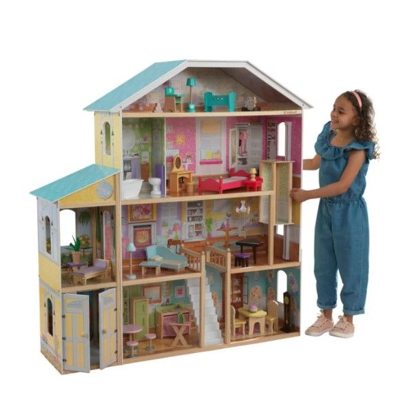 Photo 1 of KidKraft Majestic Mansion Wooden Dollhouse with 34 Accessories