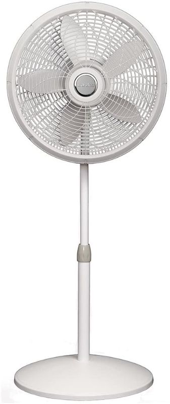 Photo 1 of Lasko 1820 18? Elegance & Performance Adjustable Pedestal, White-Features Oscillating Movement Tilt-back Fan Head, 2.3