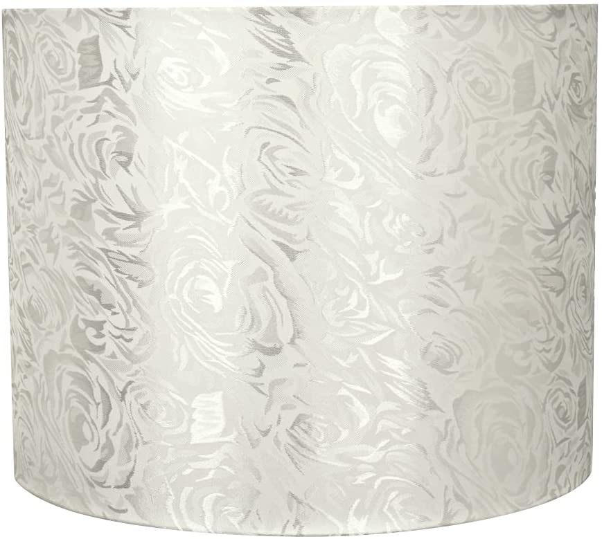Photo 1 of Aspen Creative 31022 Transitional Hardback Drum (Cylinder) Shape Spider Construction Lamp Shade in Tan, 14" wide (14" x 14" x 11")