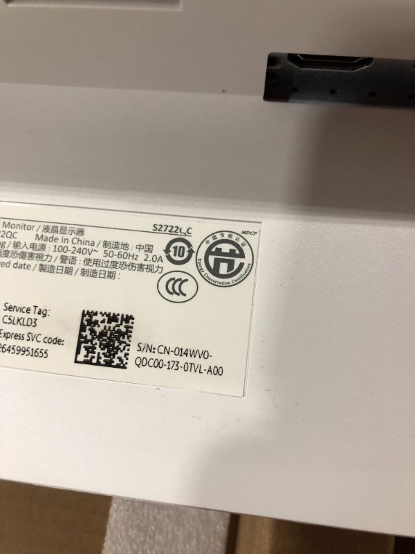 Photo 1 of Dell S2722QC 27-inch 4K UHD 3840 x 2160 60Hz Monitor, 8MS Grey-to-Grey Response Time (Normal Mode), Built-in Dual 3W Integrated Speakers, 1.07 Billion Colors, Platinum Silver (Latest Model)