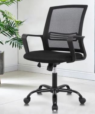 Photo 1 of Office Chair Mid-Back Breathable Mesh Desk Chair with Lumbar Support
