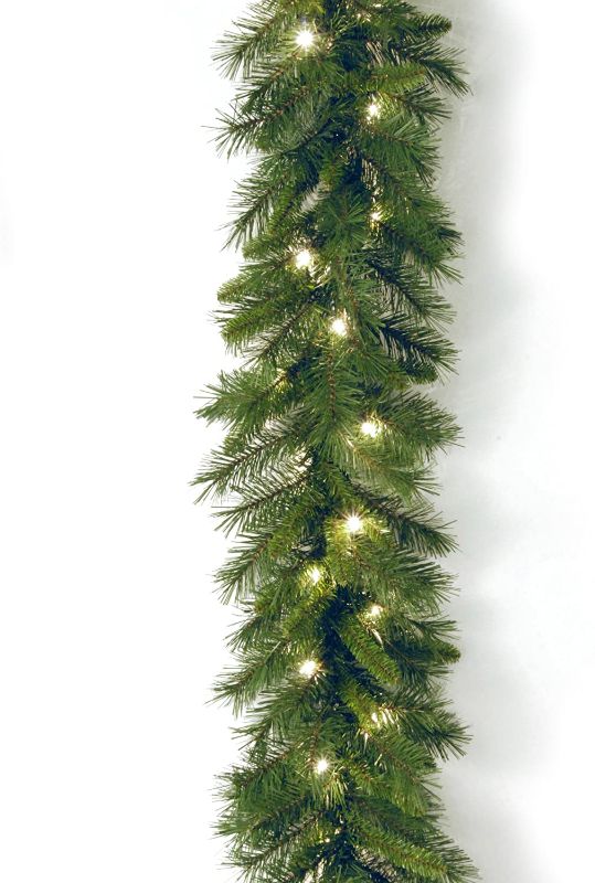 Photo 1 of National Tree 9' X 10 Fir Garland with 50 Clear Lights
