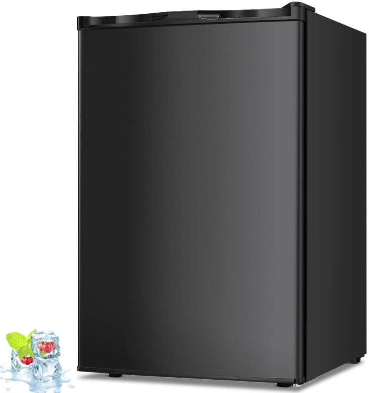 Photo 1 of Kismile 3.0 Cu.ft Compact Upright Freezer with Reversible Single Door,Removable Shelves Mini Freezer with Adjustable Thermostat for Home/Kitchen/Office(3.0 Cu.ft, Black)
