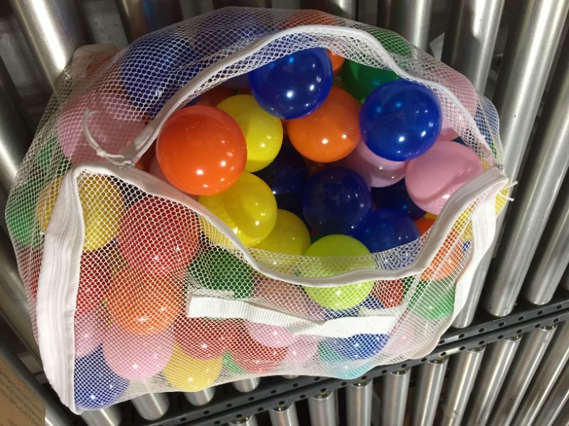 Photo 2 of Click N' Play Ball Pit Balls for Kids, Plastic Refill Balls, Phthalate and BPA Free, Includes a Reusable Storage Bag with Zipper, Great Gift for Toddlers and Kids
