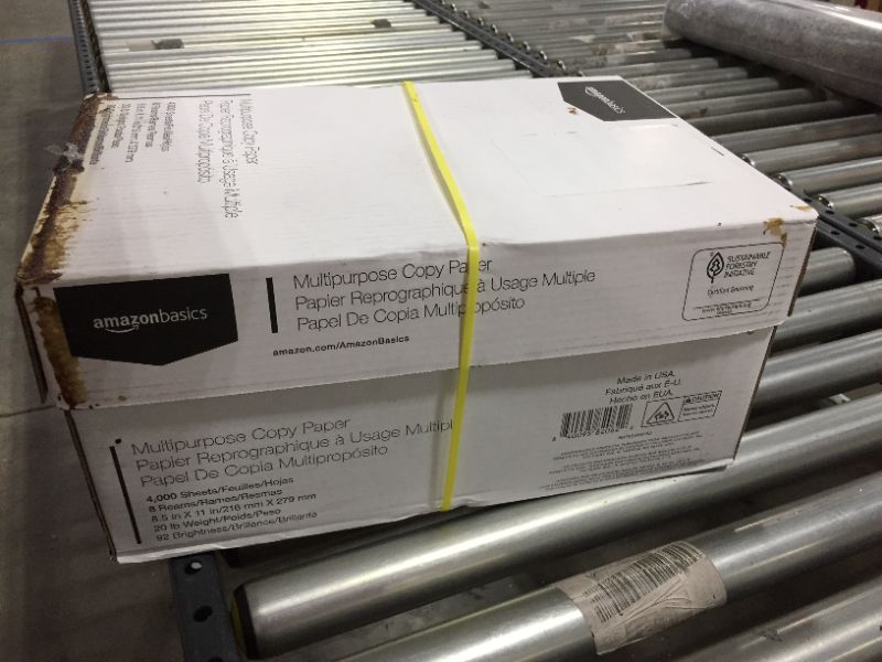 Photo 2 of Amazon Basics Multipurpose Copy Printer Paper - White, 8.5 x 11 Inches, 8 Ream Case (4,000 Sheets)