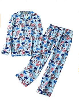 Photo 1 of ENJOYNIGHT Women's Pajamas Set Cotton Button Down Long Sleeve Pjs Sets for Ladies Warm Soft Sleepwear Large