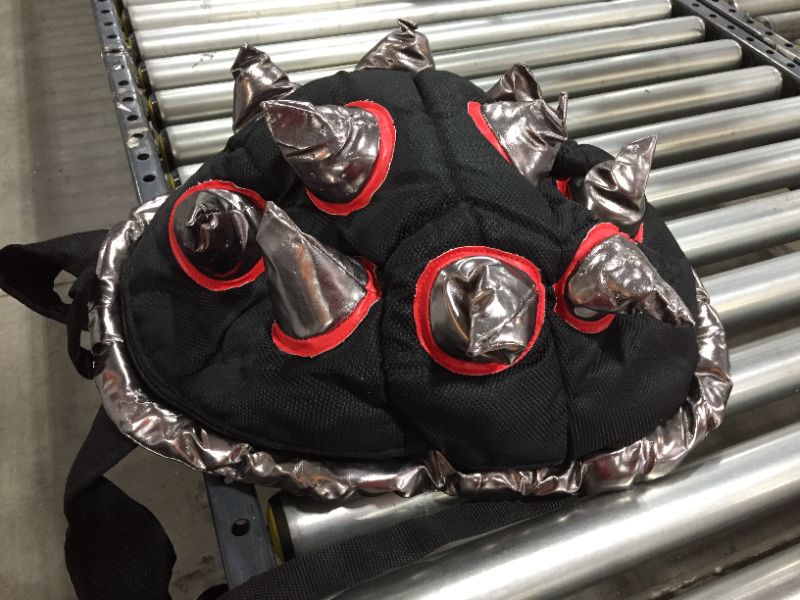 Photo 2 of BioDomes Spiked Black-Red Shell Backpack