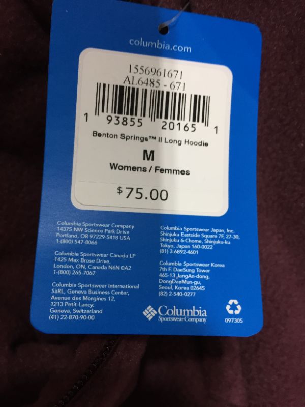 Photo 2 of Columbia Women's Benton Springs II Long Hoodie, Malbec, Medium