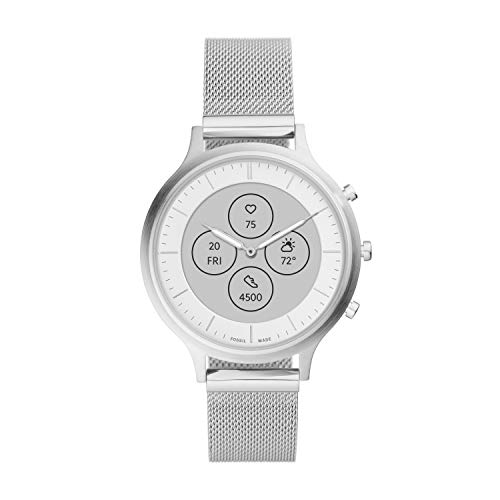 Photo 1 of Fossil Women's Charter Hybrid Smartwatch - Silver Mesh