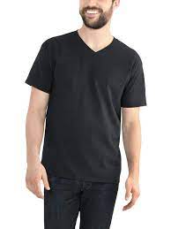 Photo 1 of Fruit of the Loom Men's V-Neck Tee (Pack of 5) black small