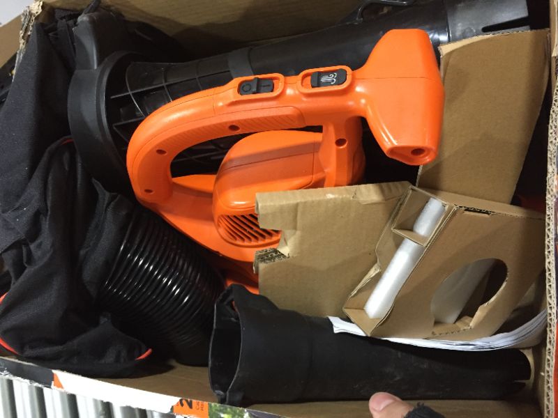 Photo 3 of BLACK+DECKER 3-in-1 Electric Leaf Blower, Leaf Vacuum, Mulcher (BEBL7000)