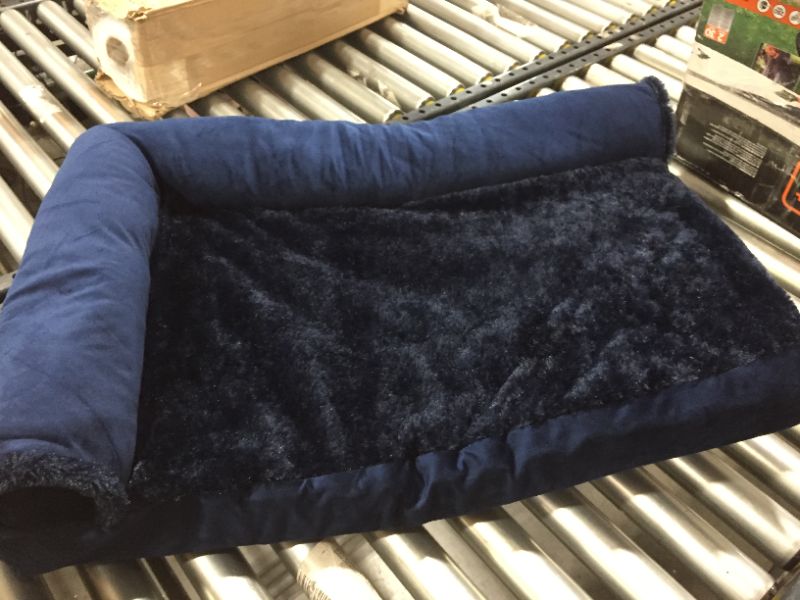 Photo 2 of FurHaven Plush & Velvet Deluxe Chaise Lounge Orthopedic Sofa-Style Dog Bed