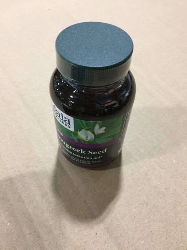 Photo 1 of "Gaia Herbs Fenugreek Seed Liquid Phyto-Capsules, 60 Count"--- best by 10-2022
