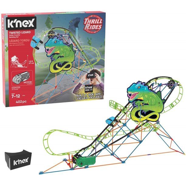 Photo 1 of K'nex Thrill Rides Twisted Lizard Roller Coaster Building Set with Ride It App, Ages Classic Thrill Rides (New Open Box)
