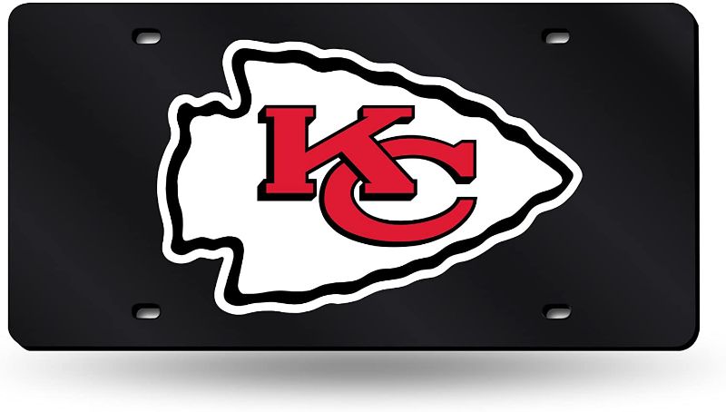 Photo 1 of Rico Nfl Kansas City Chiefs Laser-Cut Auto Tag (Red Mirror)