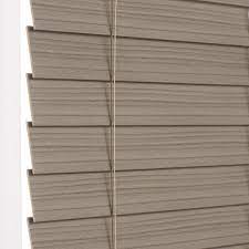 Photo 1 of Driftwood Gray Cordless Room Darkening 2.5 in. Premium Faux Wood Blind for Window - 35 in. W x 72 in. L
