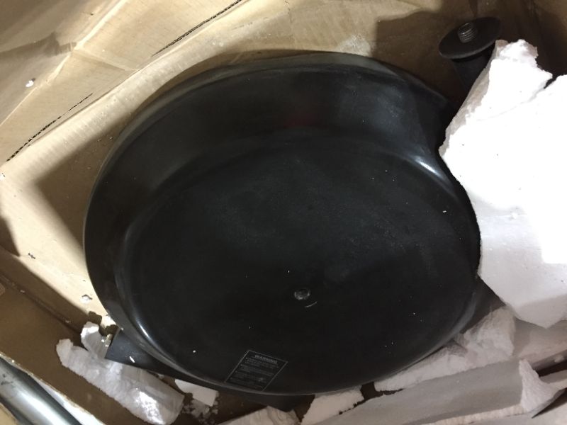 Photo 1 of California Umbrella 75 lbs. Round Concrete Weighted Powdercoated Steel Umbrella Base With Wheels, Black Frame
