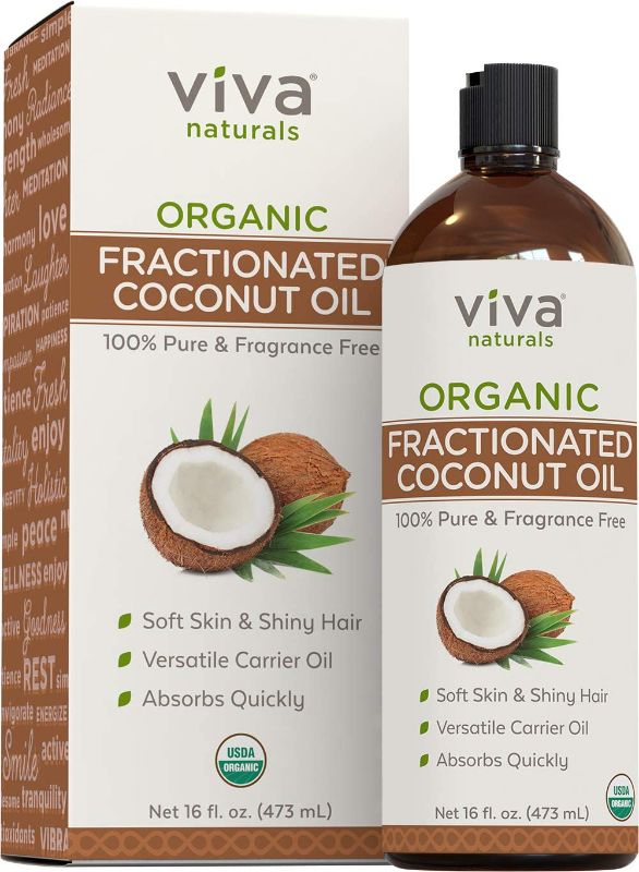 Photo 1 of Organic Fractionated Coconut Oil - Amazing Massage Oil and Aromatherapy Carrier Oil for Essential Oils - Face Moisturizer and Body Oil