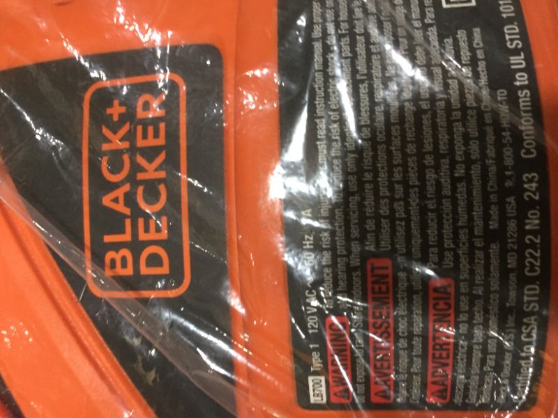 Photo 2 of BLACK+DECKER Electric Leaf Blower, 7-Amp (LB700)