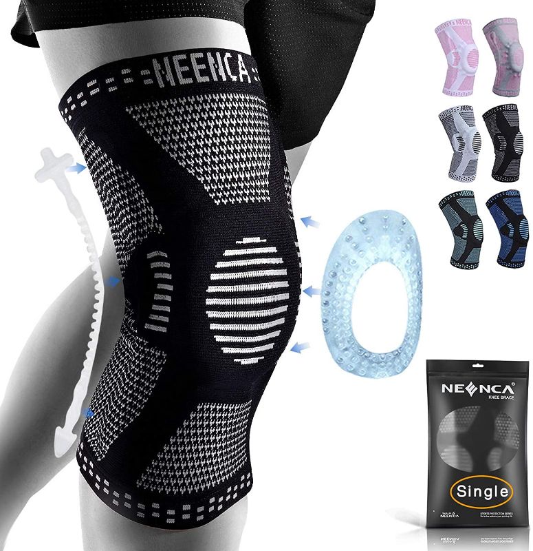 Photo 1 of NEENCA Professional Knee Brace,Knee Compression Sleeve Support for Men Women with Patella Gel Pads & Side Stabilizers,Medical Grade Knee Pads for Running,Meniscus Tear,ACL,Arthritis,Joint Pain Relief Size Small