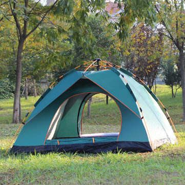 Photo 1 of 3-4 Person Fully Automatic Tent Waterproof Anti-UV PopUp Tent Outdoor Family Camp... (COLOR1: GREEN)
