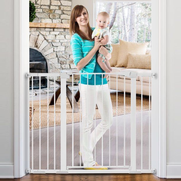 Photo 1 of  48.8" Auto Close Safety Baby Gate 36” Extra Tall Dog Gate Walk Thru Durable Baby Gate. Include 4 Pressure Bolts, 2.75", 5.5" & 8.25" Extension