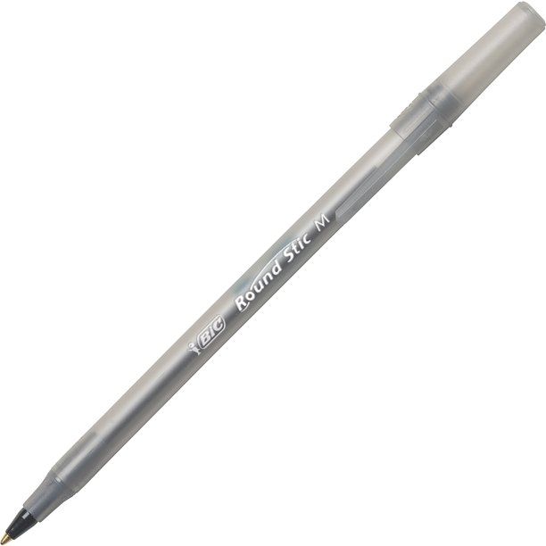 Photo 1 of BIC Round Stic Xtra Life Stick Ballpoint Pen VP 1mm Black Ink and Barrel GSM240BK
