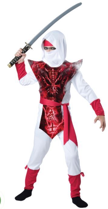 Photo 1 of Ghost Ninja Boys Costume, size: 12 by Medieval Collectibles
