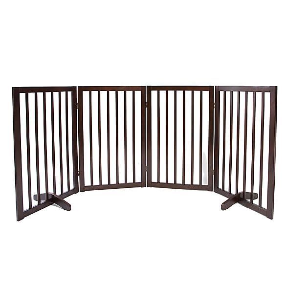 Photo 1 of 4-Panel Freestanding Wood Pet Gate