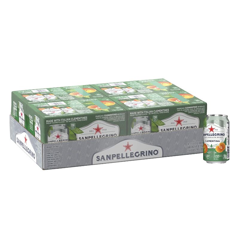 Photo 1 of Sanpellegrino Clementine Italian Sparkling Drinks, 11.15 Fl Oz. Cans (24 Count)