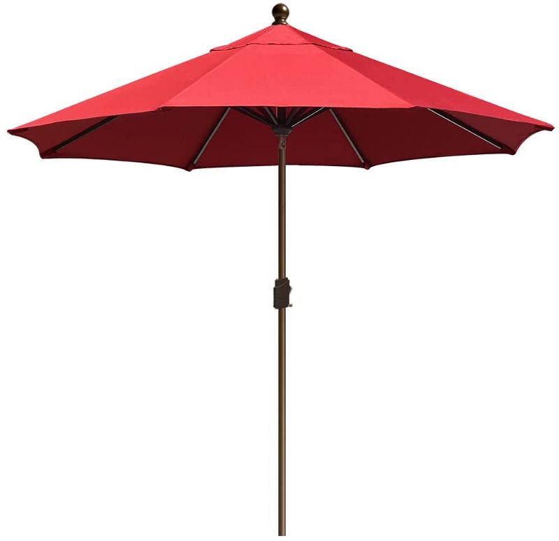 Photo 1 of EliteShade 9Ft Market Umbrella Patio Umbrella Outdoor Table Umbrella with Ventilation and 5 Years Non-Fading Top,Red
