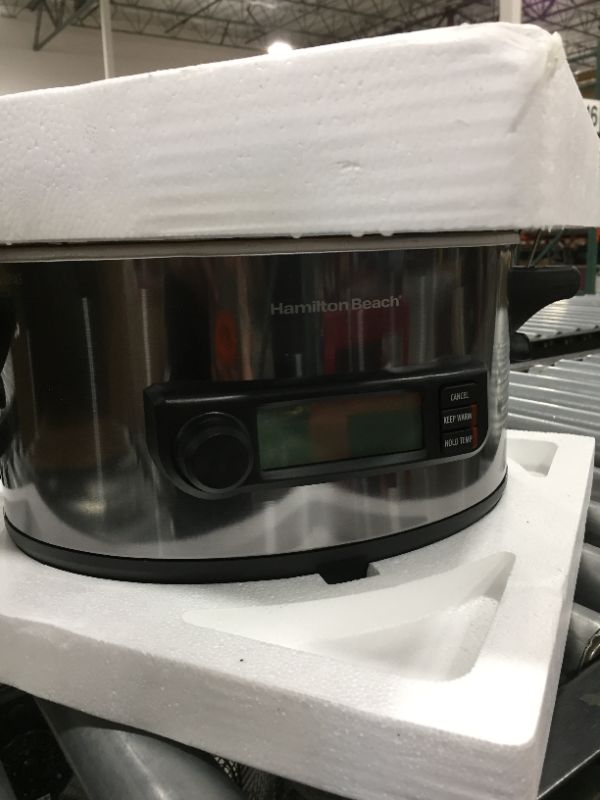 Photo 2 of Hamilton Beach Portable 6-Quart Digital Programmable Slow Cooker With Temp Tracking Temperature Probe to Braise, Sous Vide, Make Fondue & Yogurt, Lid Lock, Black Stainless (33866)