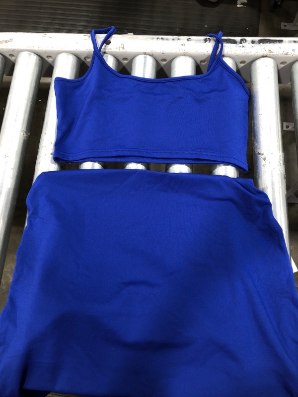 Photo 1 of 2-Piece blue skirt and crop top size-M